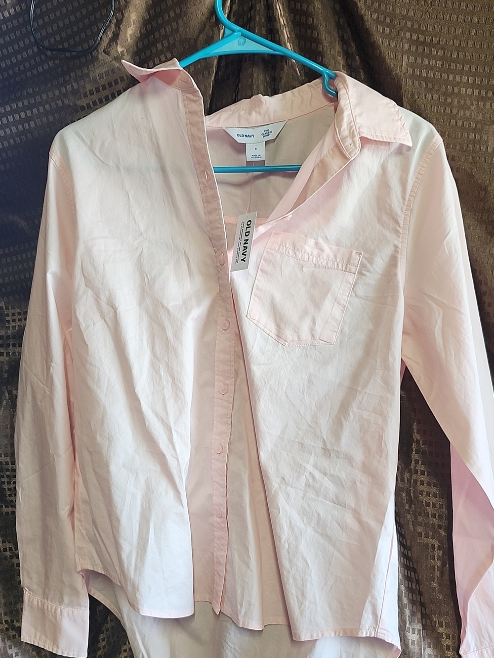 Old Navy Light Pink Button-Up Blouse
